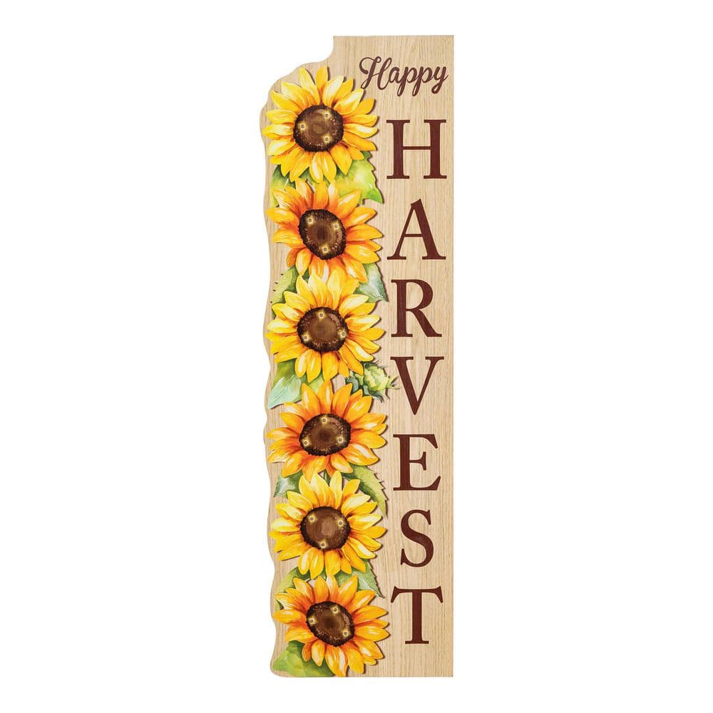 36 in. H Fall Lighted Wood Watercolor Sunflower Porch Decor w/Timer price history on PriceWatchPro