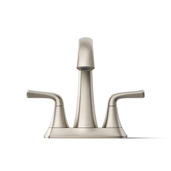 KOHLER Sundae 4 in. Centerset 2-Handles Bathroom Faucet in Vibrant Brushed Nickel