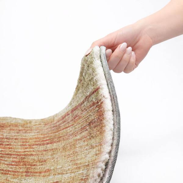 Dream Shag Premium Machine Washable Abstract ADS582 Paprika 2 ft. x 3 ft. Accent Rug