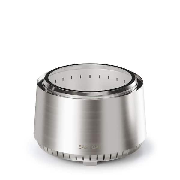 EAST OAK Fuoco Smokeless Fire Pit 21 in. Stainless Steel Carrying Bag Included Removable Ash Tray Perfect for Patios and Decks