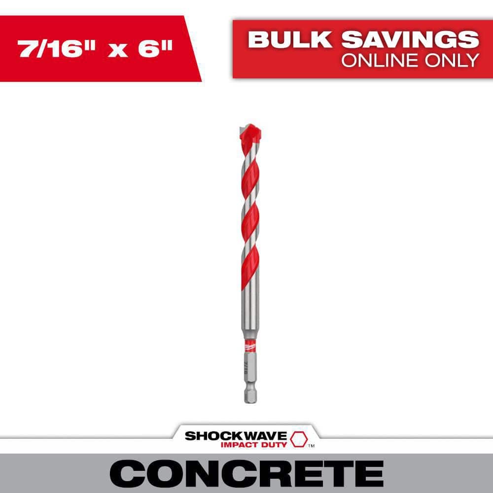 7/16 in. x 4 in. x 6 in. SHOCKWAVE Carbide Hammer Drill Bit price history on PriceWatchPro