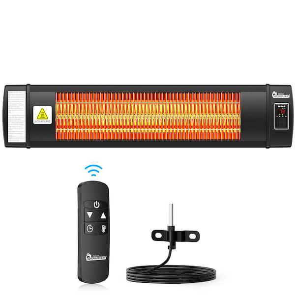 1500-Watt Smart Greenhouse Patio Heater with built in Temperature Control Digital Thermostat, with Remote Control