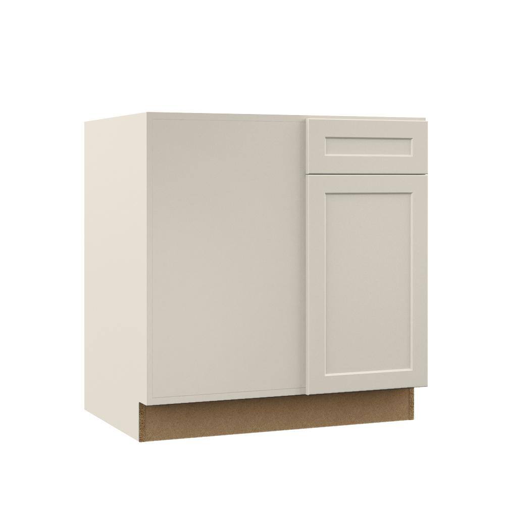 Designer Series Melvern 33 in. W x 24 in. D x 34.5 in. H Assembled Shaker Left Blind Corner Base Cabinet in Cloud price history on PriceWatchPro