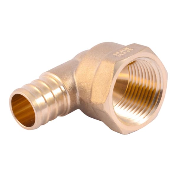 SharkBite 3/4 in. PEX Crimp x 3/4 in. FNPT Brass 90-degree Elbow Fitting