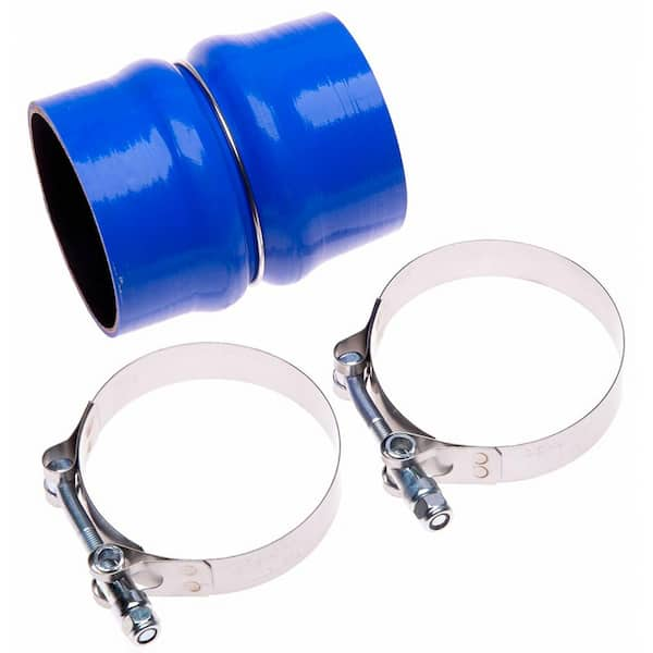 Reinforced Silicone Coupler and Clamp Kit, 2.5 - Blue