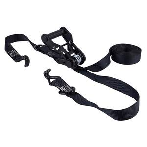 8pc Cam Lock Buckle 1"x12' Tie-Down Set 4 Cam Lock Straps & 4 Soft Ties Black 