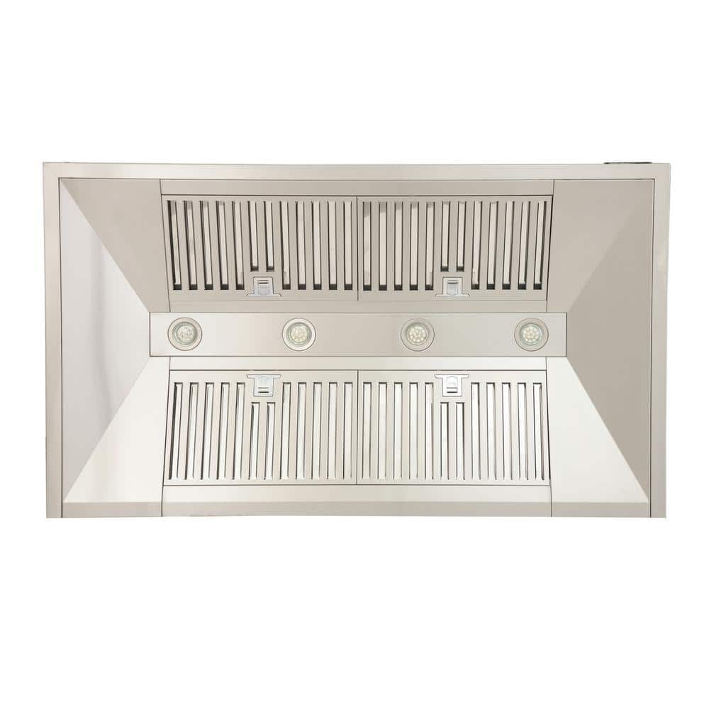 Kucht 48" Stainless Steel Wall Mounted Range Hood with LED Lights