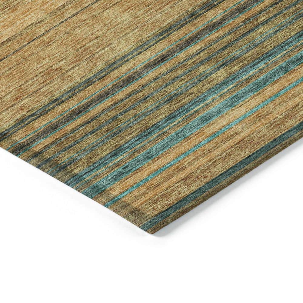 Wheat Stripe Flat Woven Synthetic Rectangular Rug 10' x 14'