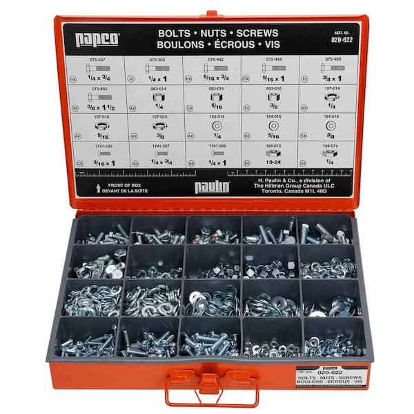 Unbranded Steel Bolt, Nut, Washer Assorted Master Pro Kit (1512-Pieces)