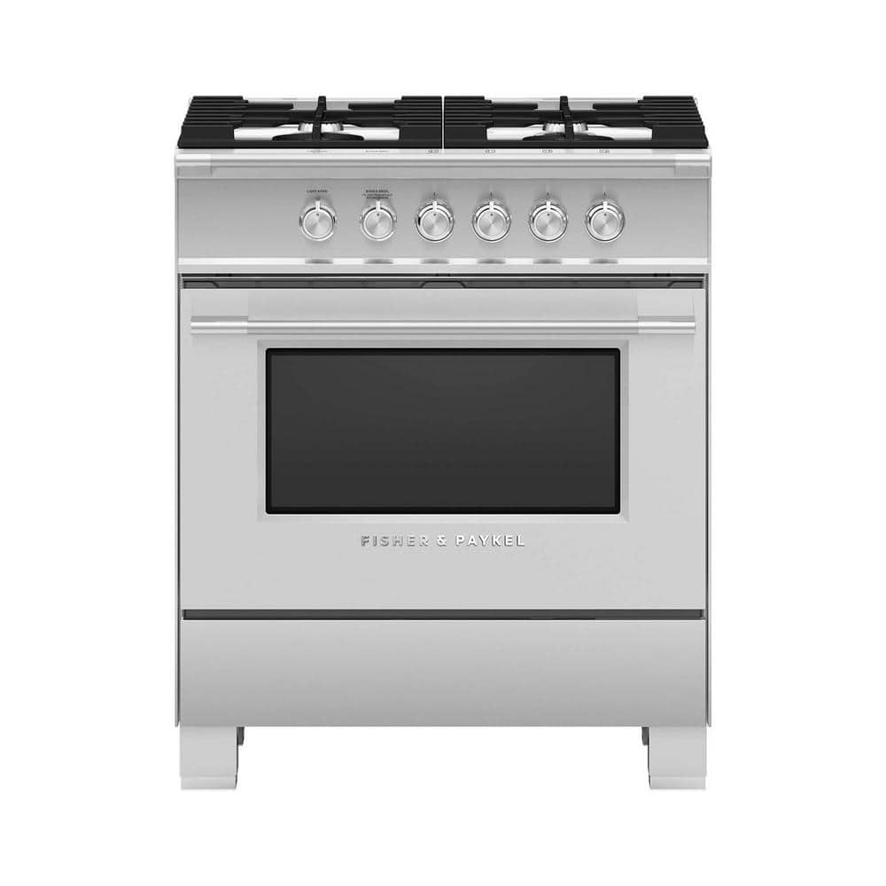 Fisher & Paykel Classic 30 in. 3.5 cu. ft. Gas Range with Convection Oven and Storage Drawer in