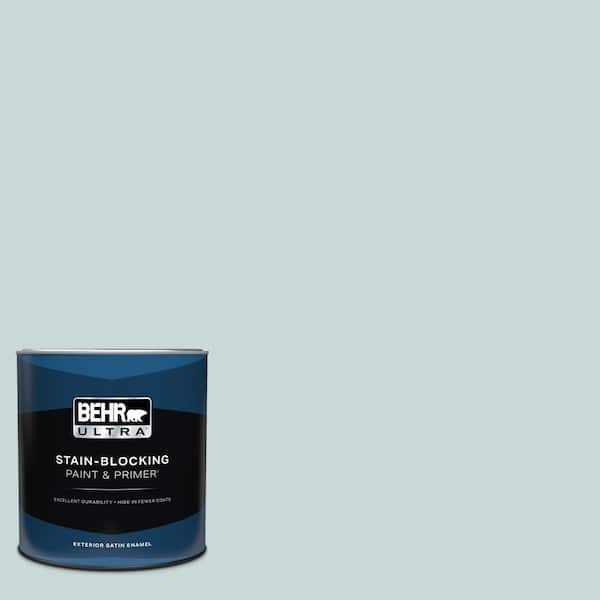 BEHR ULTRA 1 qt. #PPU13-16 Offshore Mist Satin Enamel Exterior Paint & Primer