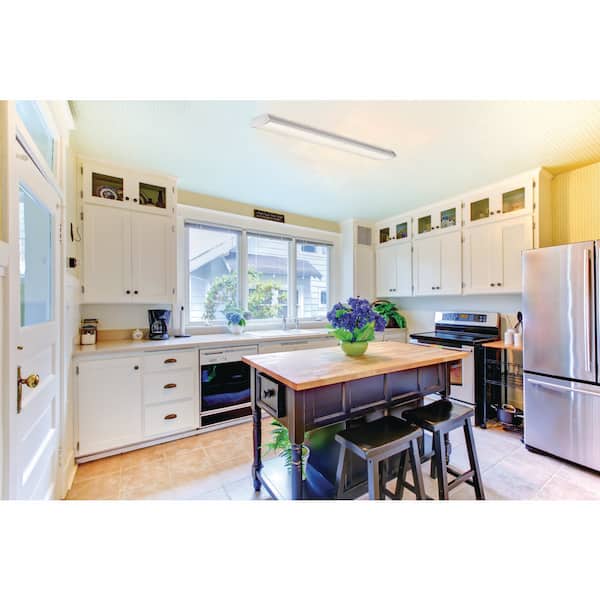 40-Watt 4 ft. White Integrated LED Flush Mount Light