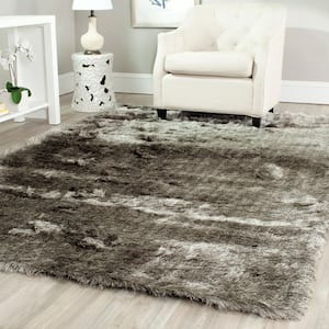 Paris Shag Silver 7 ft. x 7 ft. Square Solid Area Rug