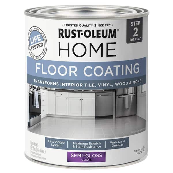 Rust-Oleum Home 1 qt. Semi-Gloss Clear Interior Floor Topcoat