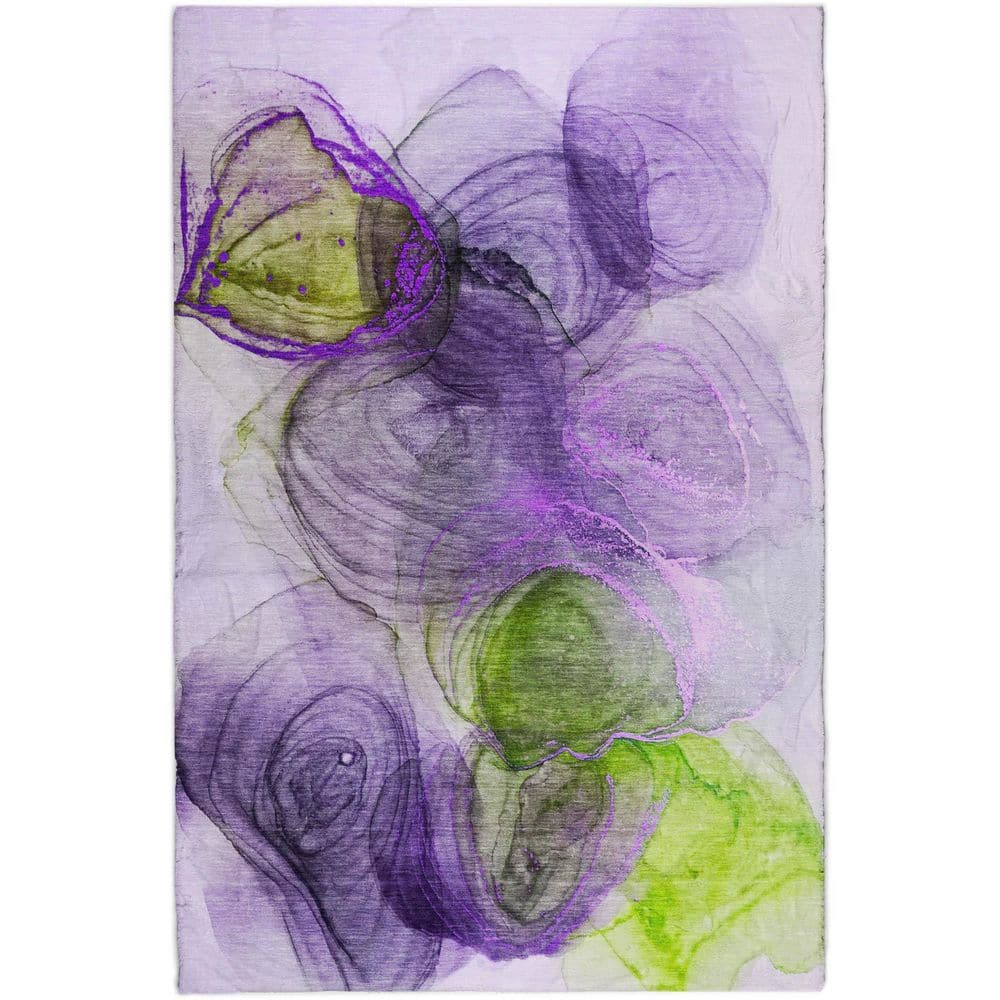 Dream Shag Premium Machine Washable Abstract ADS513 Purple 8 ft. x 10 ft. Area Rug price history on PriceWatchPro
