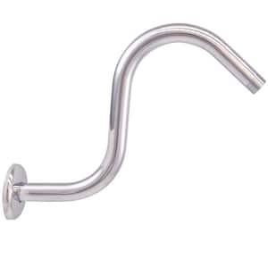 8 in. S-Shaped Shower Arm, Polished Chrome