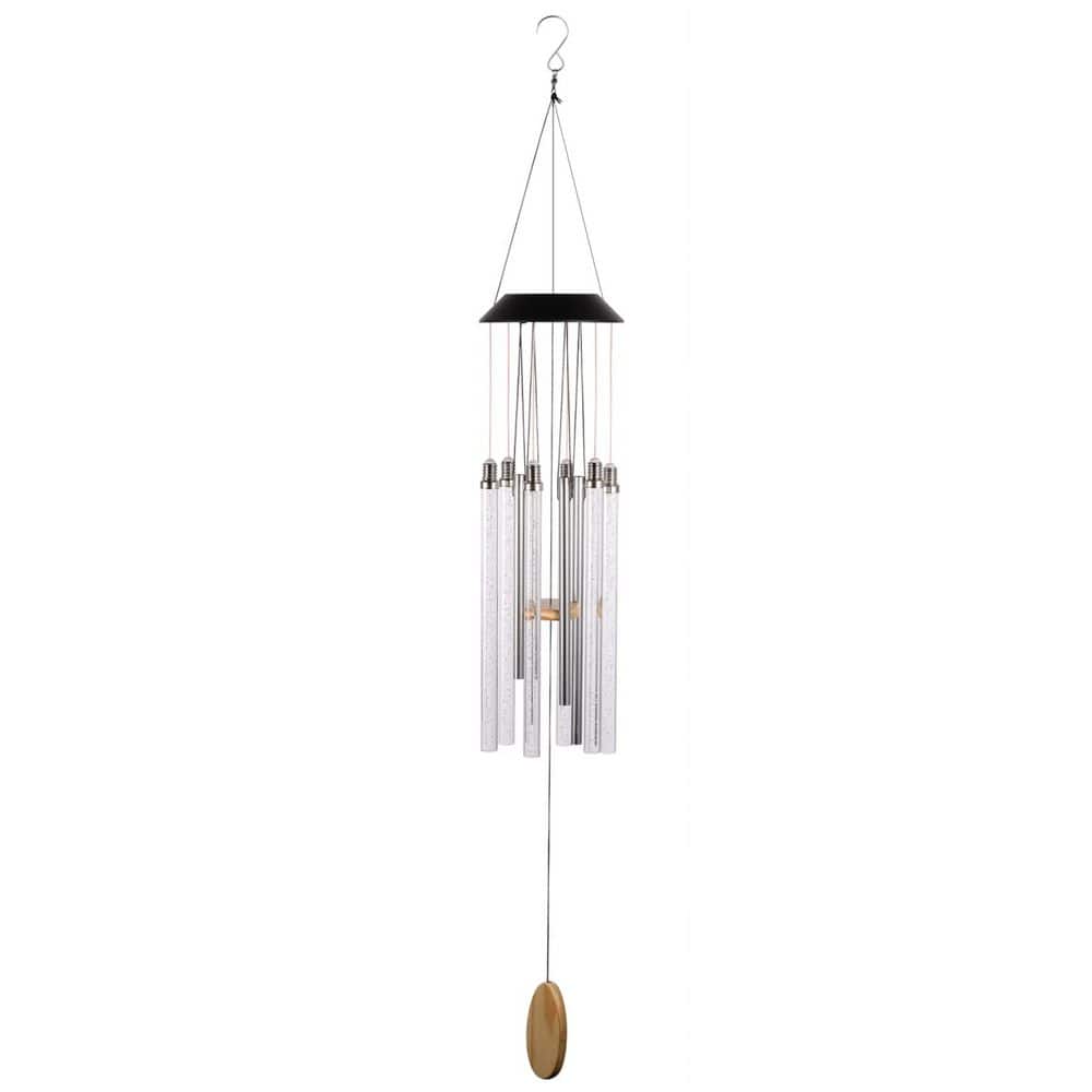 37 in. Long Acrylic Solar Wind Chimes, 6 LED Tubes Color Changing Outdoor Unique Garden Decor Colorful Patio price history on PriceWatchPro