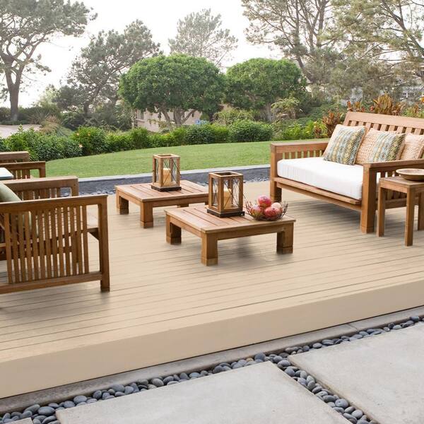 BEHR PREMIUM 1 gal. #N260-2 Almond Latte Solid Color Waterproofing