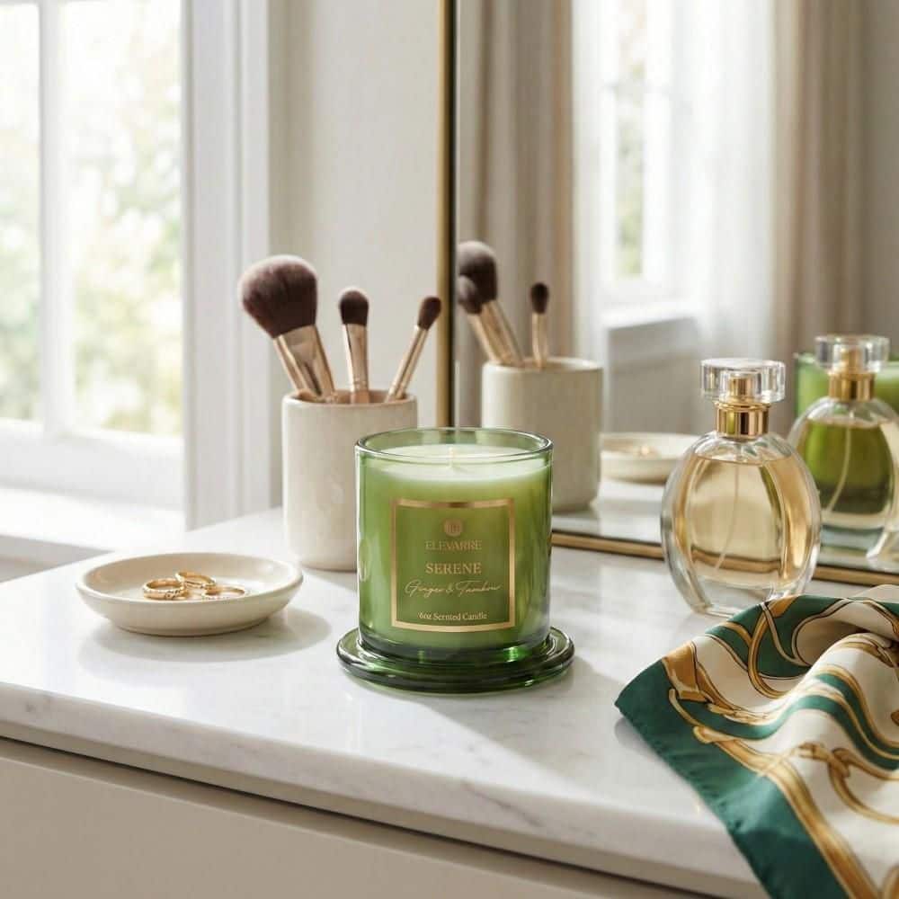 3.5 in. Green Ginger and Tambour 1 Wick Candle