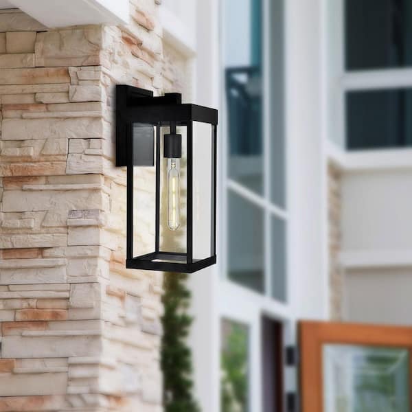 Windsor 1 Light Black Outdoor Wall Sconce