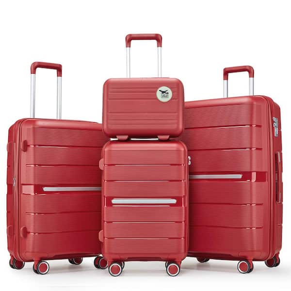 Nivencai 4-Piece Luggage Set (14/20/24/28) PP Lightweight and Durable Expandable suitcase