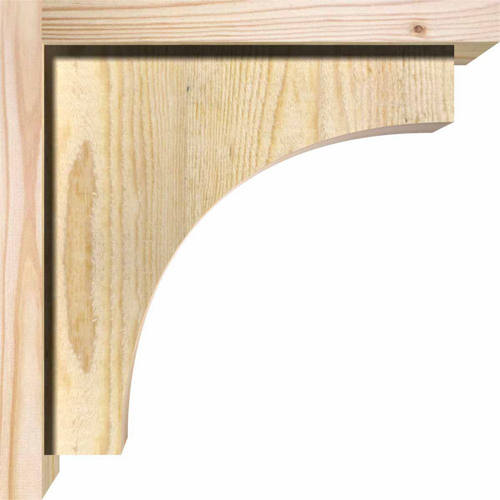 Rustic Douglas Fir Rough Sawn Wood Corbel with Backplate