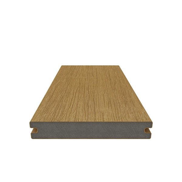 1 in. x 6 in. x 8 ft. Australian Red Cedar Solid with Groove Composite Decking Board, UltraShield Natural Magellan