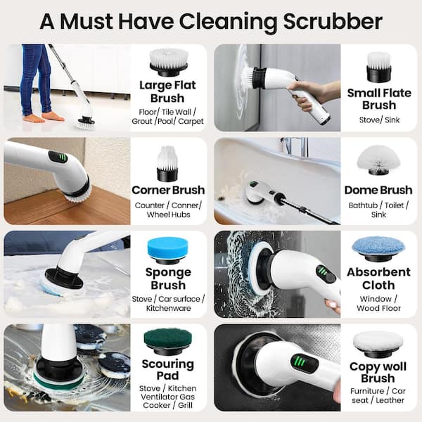 Electric Spin Scrubber cordless deals grout tile cleaner