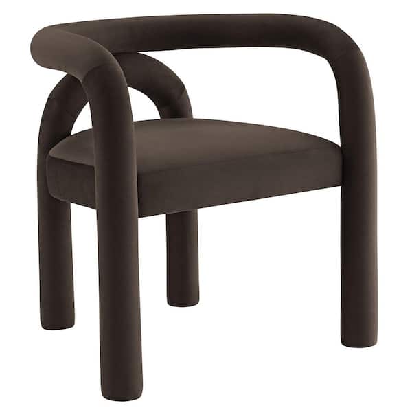 Astrid Performance Velvet Dining Chair in Cocoa