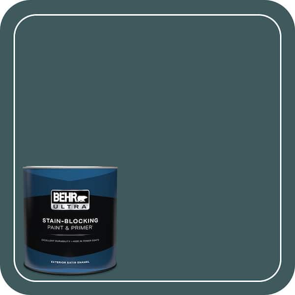 BEHR ULTRA 1 qt. #ECC-14-3 Otter Creek Satin Enamel Exterior Paint & Primer