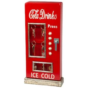 Retro 1950s 9.5 in. W x 20.5 in. H Cold Drink Soda Pop Machine Key Cabinet