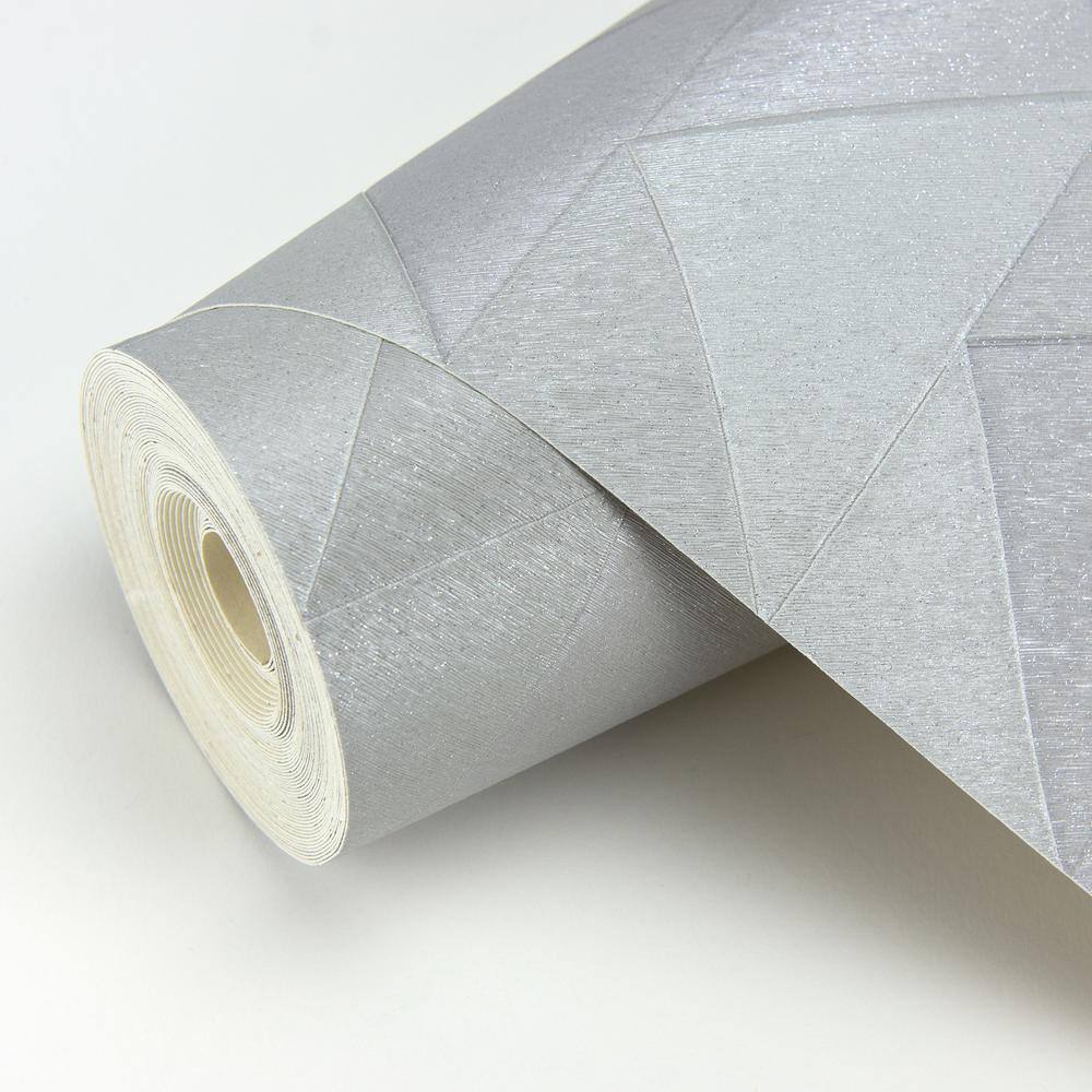 Matrix Grey Geometric 3D Vinyl Wallpaper Roll