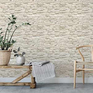 Light Stone Ivory Wallpaper Sample