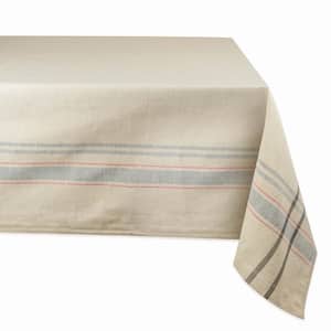 Elrene 60 in. W x 84 in. L OvaL Beige Elegance Plaid Damask Fabric  Tablecloth 21045BGE - The Home Depot