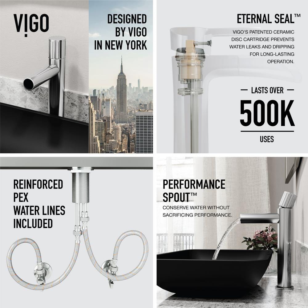 Ashford 11" Chrome Single Handle Vessel Sink Faucet