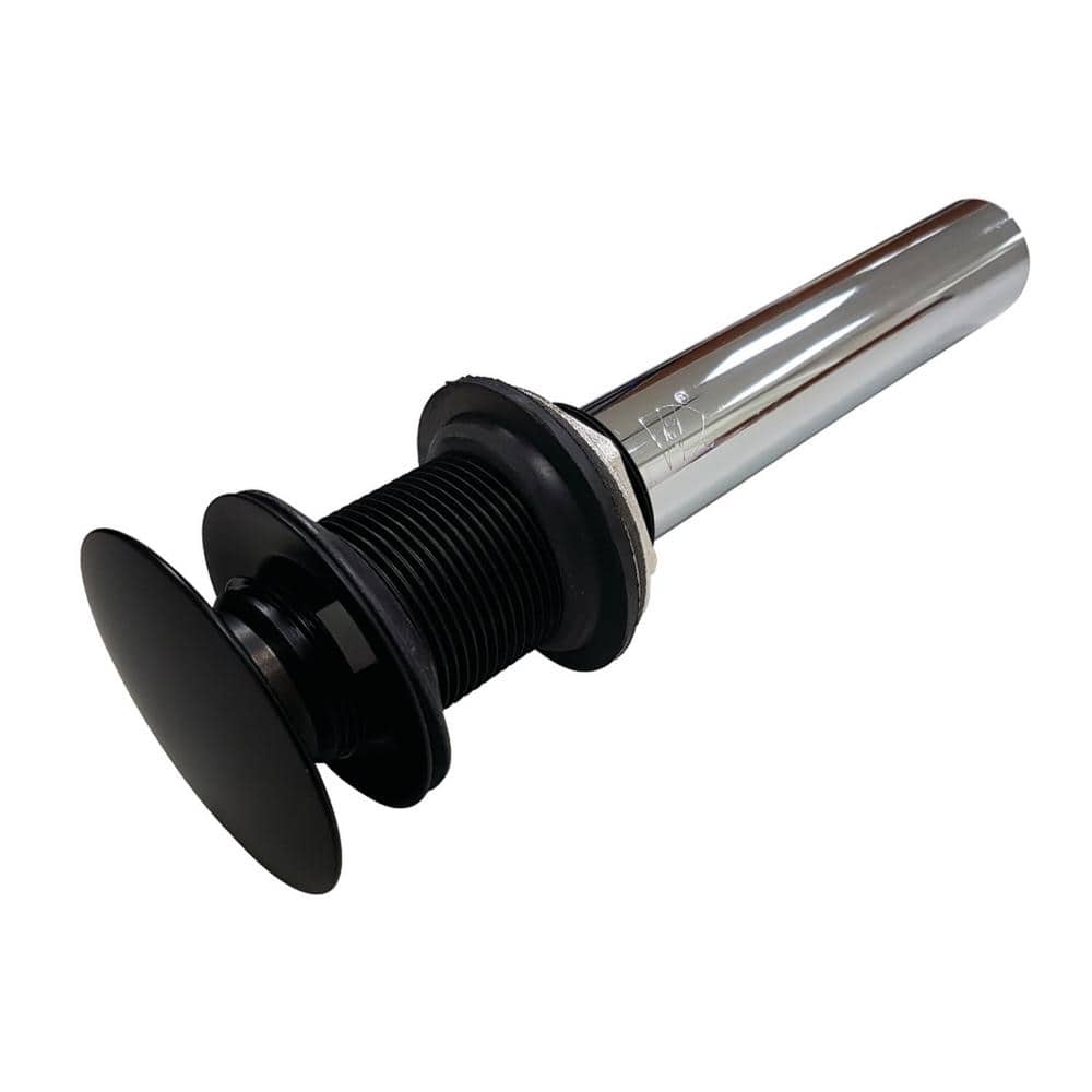 Brass Push Pop-Up Bathroom Sink Drain without Overflow in Matte Black price history on PriceWatchPro