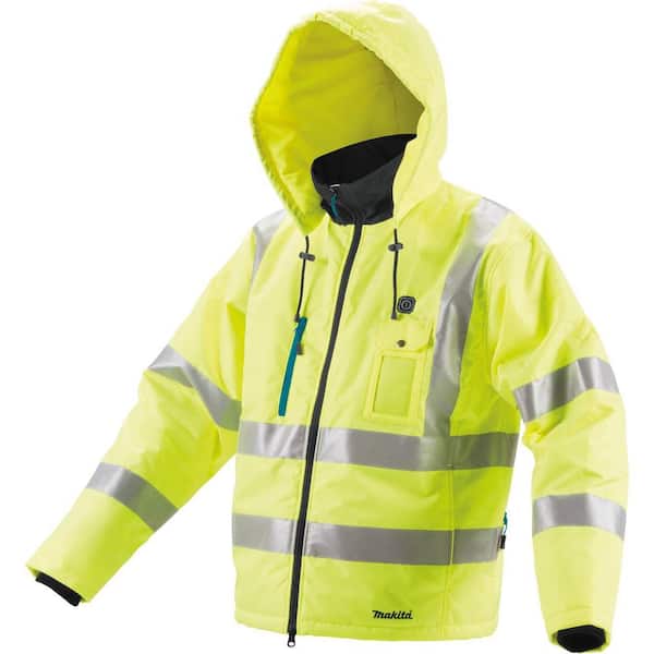 Makita 18V Lithium-Ion Cordless High Visibility Heated Jacket (Jacket Only) DCJ206ZL - The Home Depot