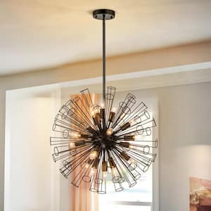 Mariah 18-Light Black Sputnik Sphere Chandelier