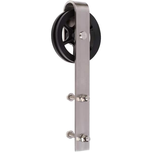 DELANEY HARDWARE 5000 Series 6 ft. Brushed Steel Wagon Wheel Style Rollers Barn Door Hardware
