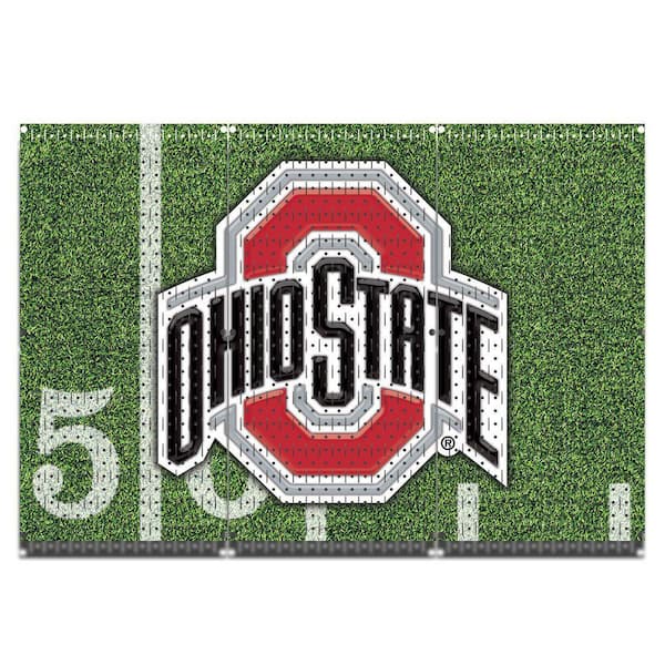 HangTime Ohio State Buckeyes Football Metal Pegboard 32 in. H x 48 in. W 3 Panel Set