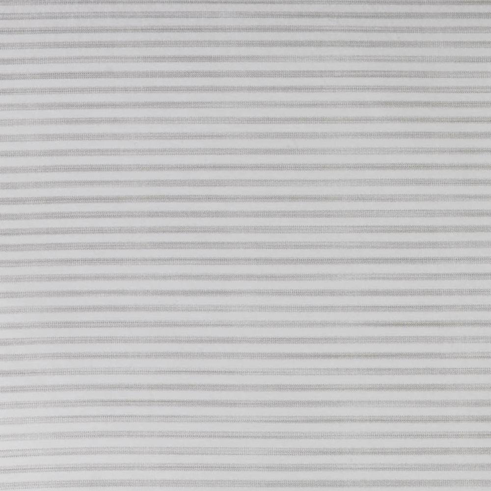 Gray Striped Cotton Percale Queen Sheet Set