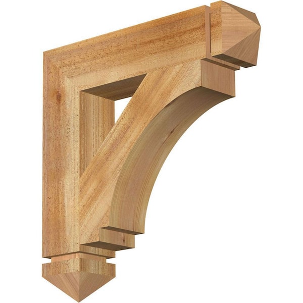 Ekena Millwork 4 in. x 20 in. x 20 in. Western Red Cedar Imperial Arts and Crafts Rough Sawn