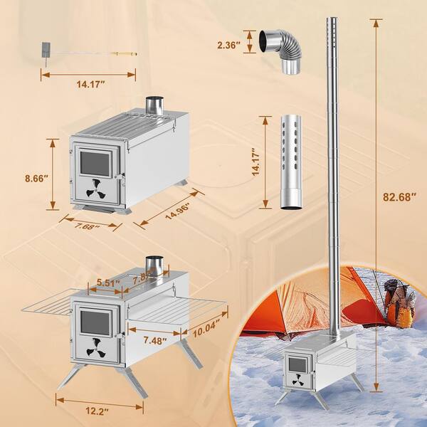 Reviews for BOZTIY Camping Tent Stove Portable Wood Burning