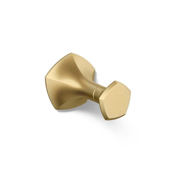 KOHLER Occasion Knob Robe Hook in Vibrant Brushed Moderne Brass