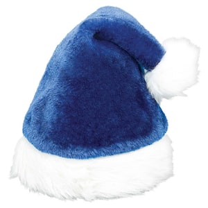 15 in. x 11 in. Santa Christmas Blue Hat (3-Pack)