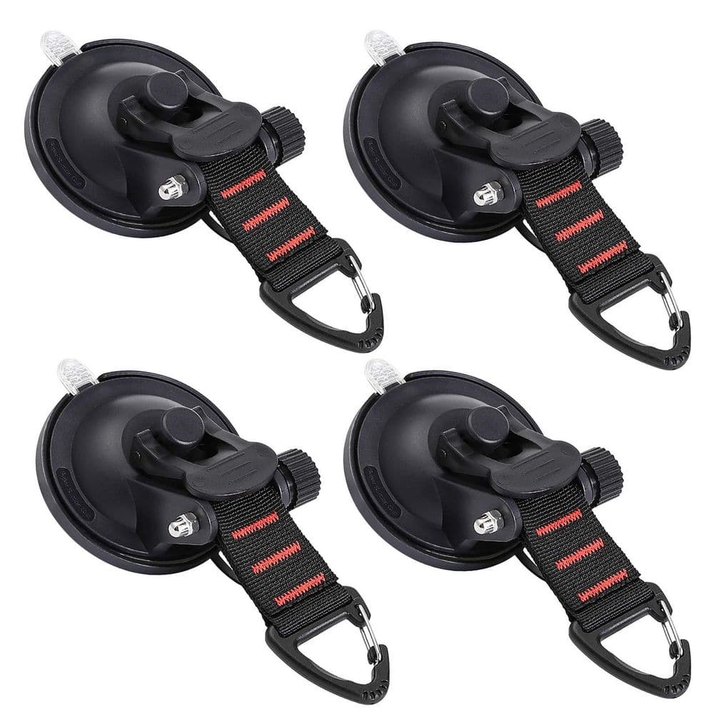 Heavy Duty Suction Cup Hooks for Shower, Bathroom, Camper, RV and Glass, 4-Piece Set, Red Line price history on PriceWatchPro