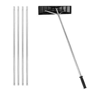 240 in. Extendable Aluminum Snow Roof Rake with Anti-slip Handle