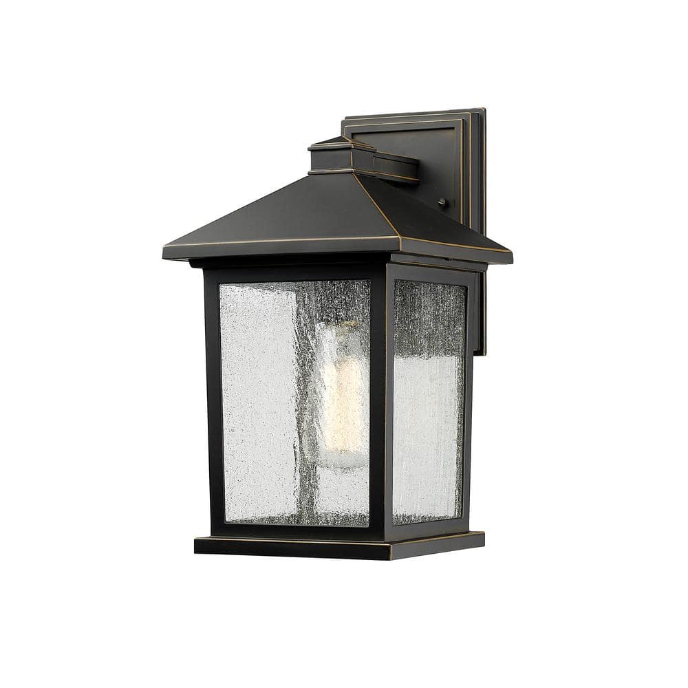 Portland Oil Rubbed Bronze Outdoor Hardwired Wall Sconce with No Bulbs Incl