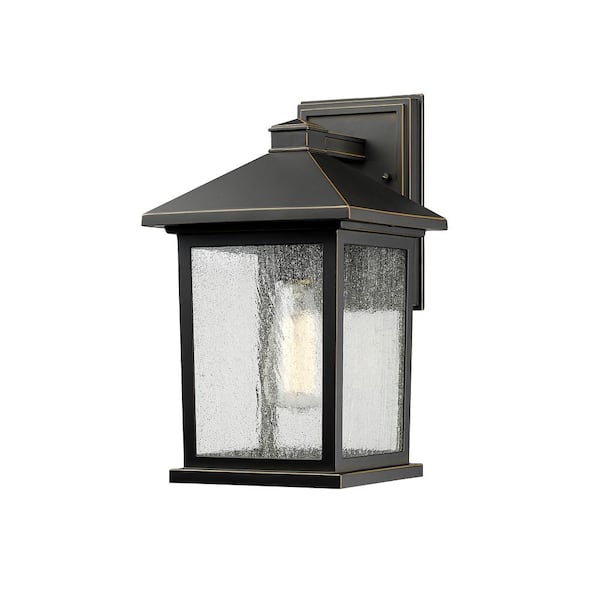 Unbranded Portland Oil Rubbed Bronze Outdoor Hardwired Wall Sconce with No Bulbs Included