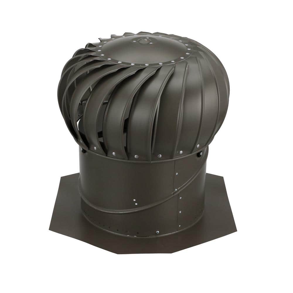 14 in. Weatherwood Aluminum Internally Braced Wind Roof Turbine